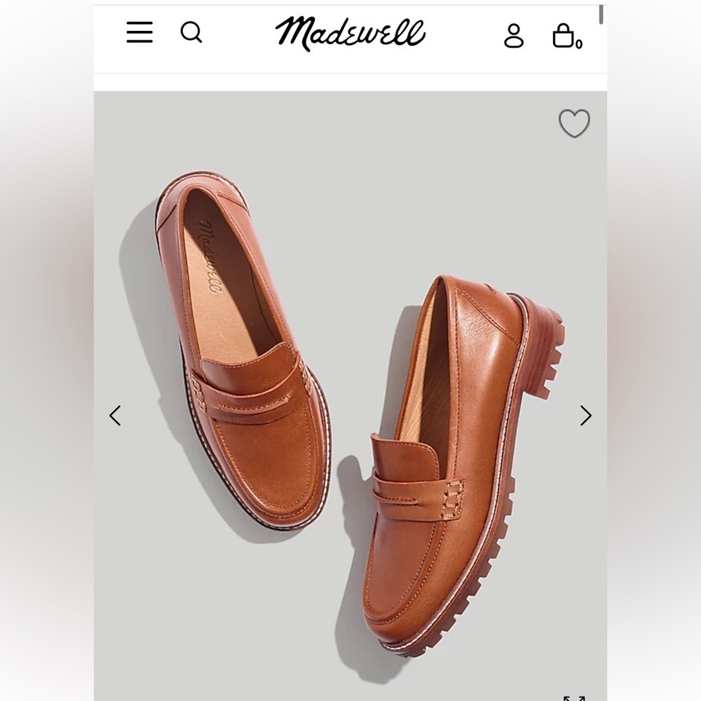 Madewell Corinne Lugsole Loafer - dried maple, size 7